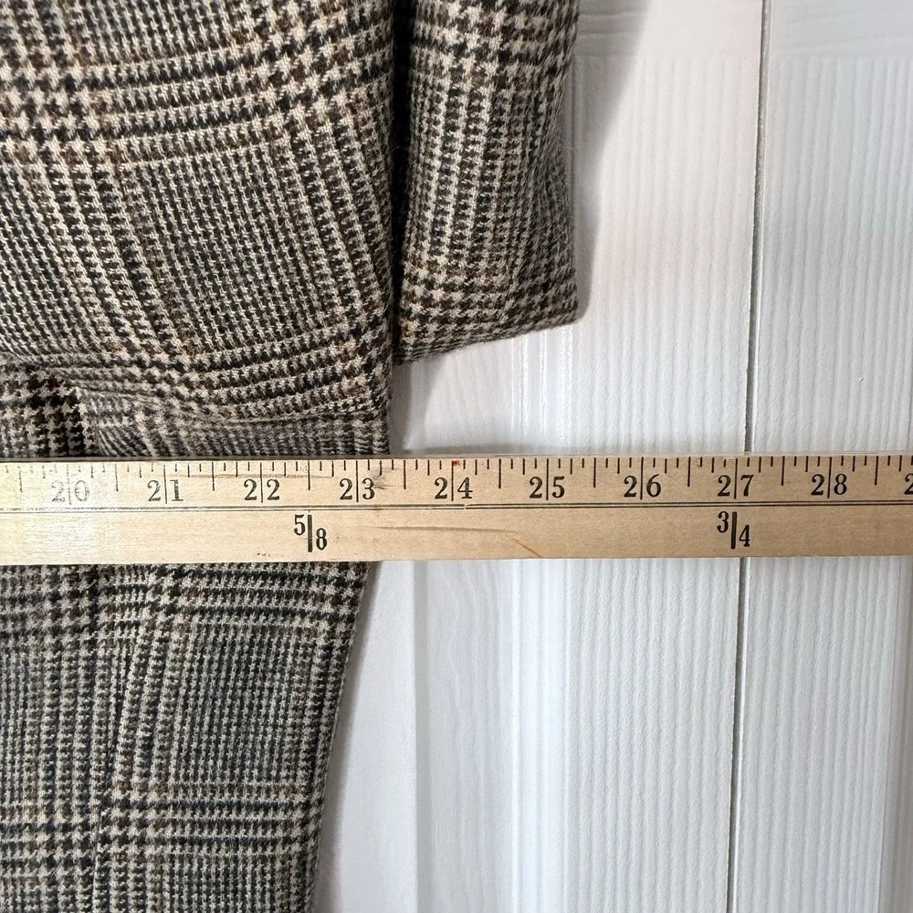 Jos A Bank Camel Hair Soft Tweed Blazer Men's 46L Gordon‎ Check Plaid Two Button
